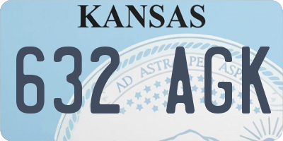 KS license plate 632AGK
