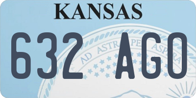 KS license plate 632AGO