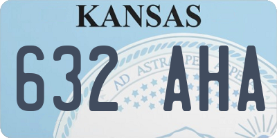 KS license plate 632AHA