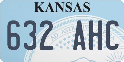 KS license plate 632AHC