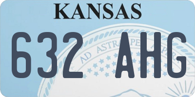 KS license plate 632AHG