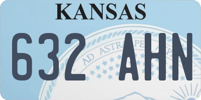 KS license plate 632AHN