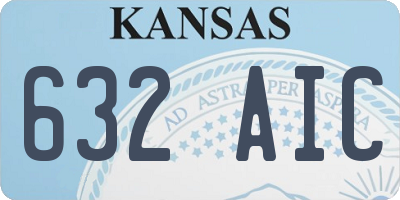 KS license plate 632AIC