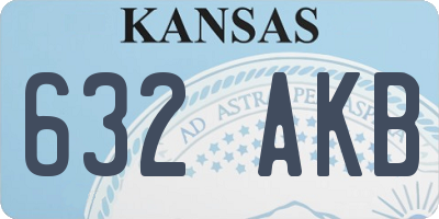 KS license plate 632AKB