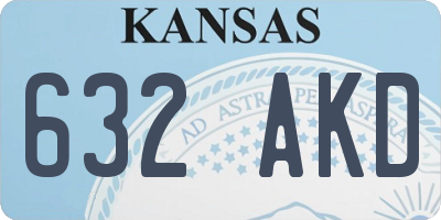 KS license plate 632AKD