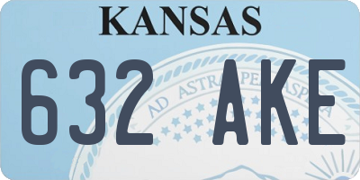 KS license plate 632AKE