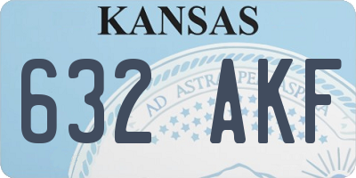 KS license plate 632AKF