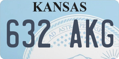 KS license plate 632AKG