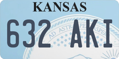 KS license plate 632AKI