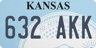 KS license plate 632AKK