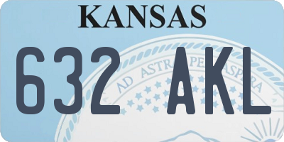 KS license plate 632AKL