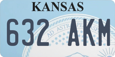 KS license plate 632AKM