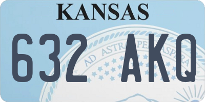 KS license plate 632AKQ