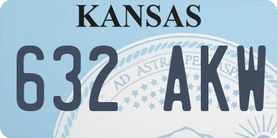 KS license plate 632AKW