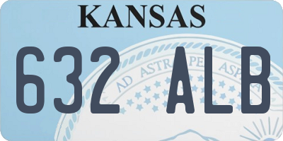 KS license plate 632ALB