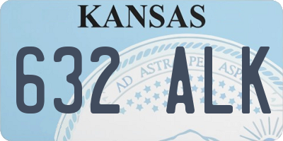 KS license plate 632ALK