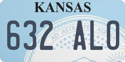 KS license plate 632ALO