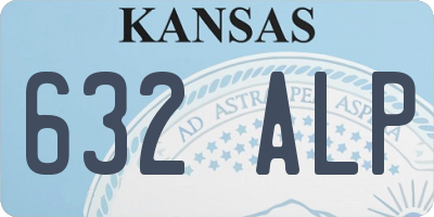 KS license plate 632ALP