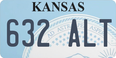KS license plate 632ALT