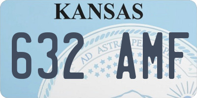 KS license plate 632AMF