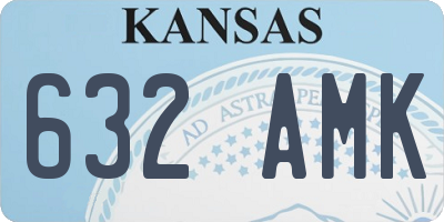 KS license plate 632AMK