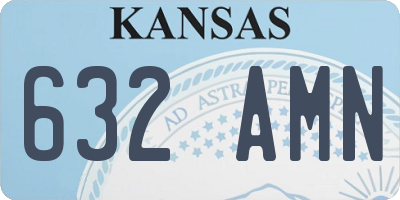 KS license plate 632AMN