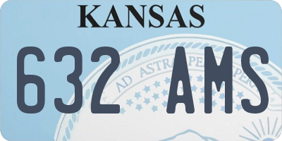 KS license plate 632AMS