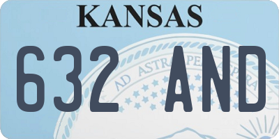 KS license plate 632AND