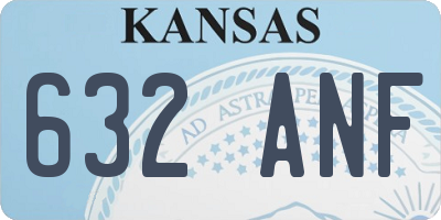 KS license plate 632ANF