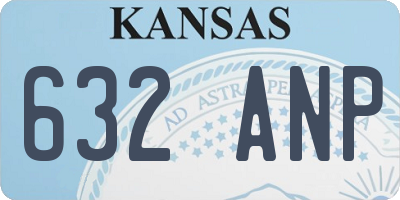 KS license plate 632ANP
