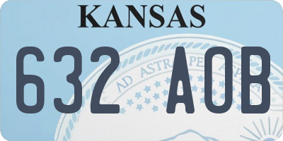 KS license plate 632AOB