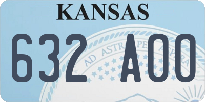 KS license plate 632AOO