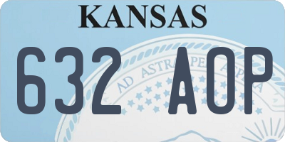 KS license plate 632AOP