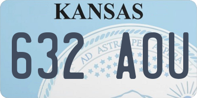 KS license plate 632AOU
