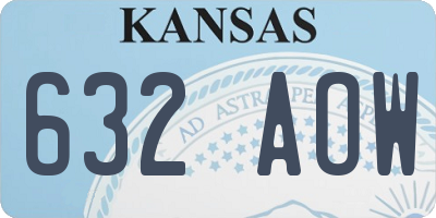 KS license plate 632AOW