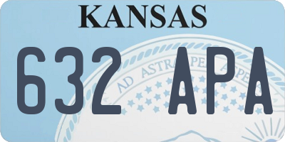 KS license plate 632APA