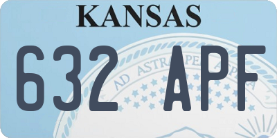 KS license plate 632APF