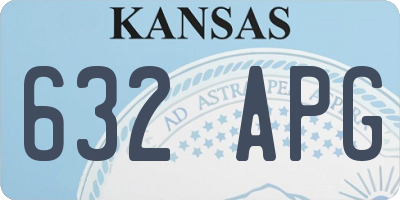 KS license plate 632APG