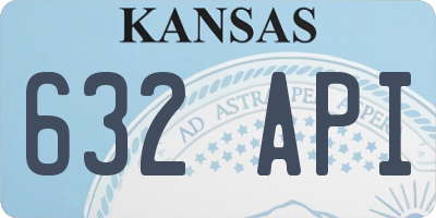 KS license plate 632API