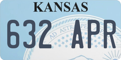 KS license plate 632APR
