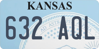 KS license plate 632AQL