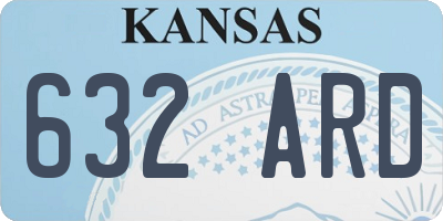 KS license plate 632ARD