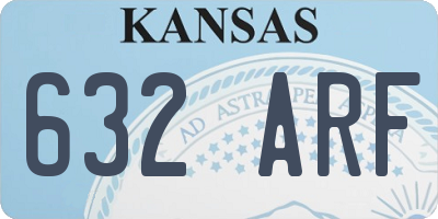 KS license plate 632ARF
