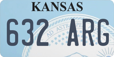 KS license plate 632ARG
