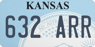 KS license plate 632ARR
