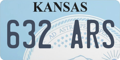 KS license plate 632ARS