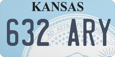 KS license plate 632ARY