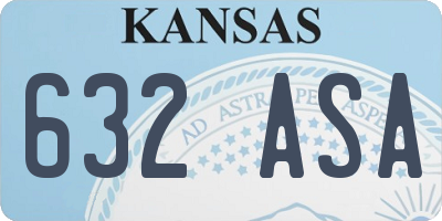 KS license plate 632ASA