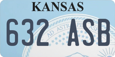 KS license plate 632ASB