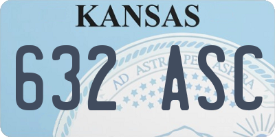 KS license plate 632ASC